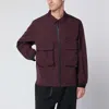Purple Mountain Observatory Winecoloured Zip Jacket In Brown