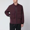 Purple Mountain Observatory Winecoloured Zip Jacket In Burgundy