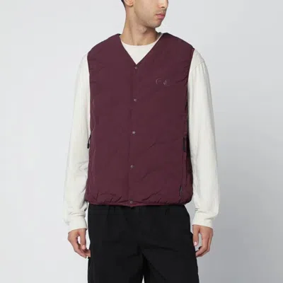 Purple Mountain Observatory Winecolored Nylon Vest In Brown
