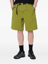 Purple Mountain Observatory Olive Green Bermuda In Mixed Nylon In Green