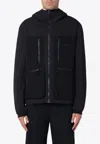 Purple Mountain Observatory Black Nylon Zipped Jacket In Black