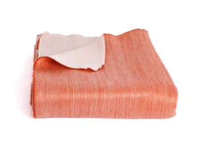 Purple Nest Design Kani Collection  Blanket In Orange