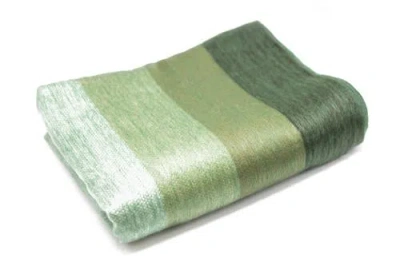 Purple Nest Design Nawi Collection  Blanket In Green
