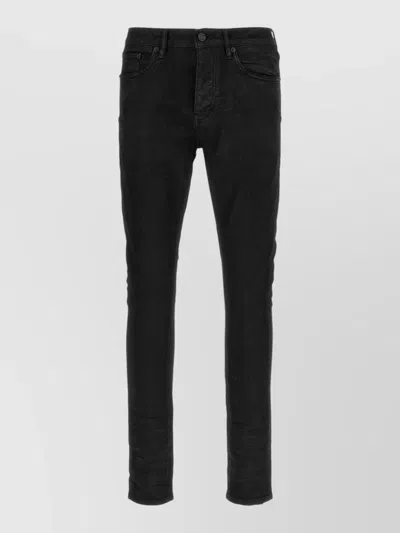 Purple P001 Resin 3d Jeans Five Pocket In Black