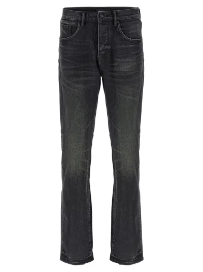 Purple P005 Double Dip Coated Jeans Black In Multi