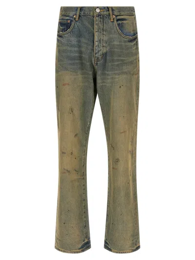 Purple 'p011 Dirty Oil Repair' Jeans In Brown