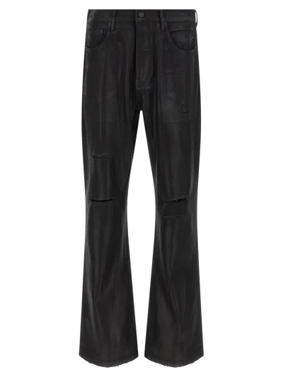 Purple P026 Lancer Distressed Detail Denim Jeans In Black
