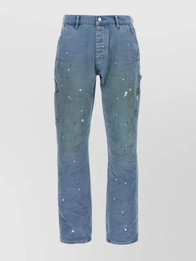PURPLE 'P092 COPPER PLATE CARPENTER' PANTS