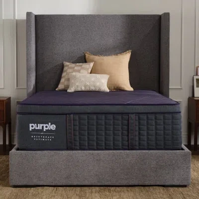 Purple Rejuvenate Ultimate 17.5" Hybrid Mattress In Black