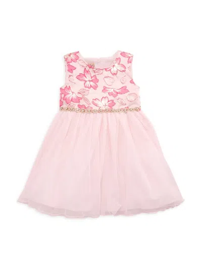 Purple Rose Baby Girl's Floral A-line Dress In Pink