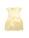 Purple Rose Baby Girl's Roundneck Dress In Yellow