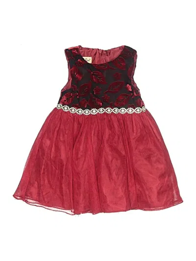 Pre-owned Purple Rose Kids' Dress In Burgundy