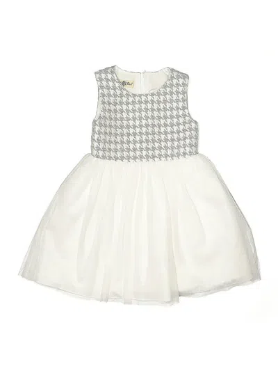 Pre-owned Purple Rose Kids' Dress In White