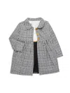 PURPLE ROSE LITTLE GIRL'S 2-PIECE HOUNDSTOOTH COAT & DRESS SET