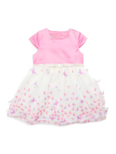 Purple Rose Kids' Little Girl's Butterfly Print Dress In Pink