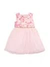 PURPLE ROSE LITTLE GIRL'S FLORAL FIT & FLARE DRESS