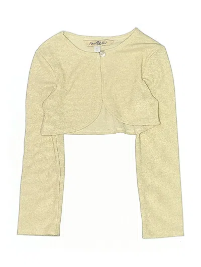 Pre-owned Purple Rose Kids' Long Sleeve Top Yellow Keyhole Neckline Tops