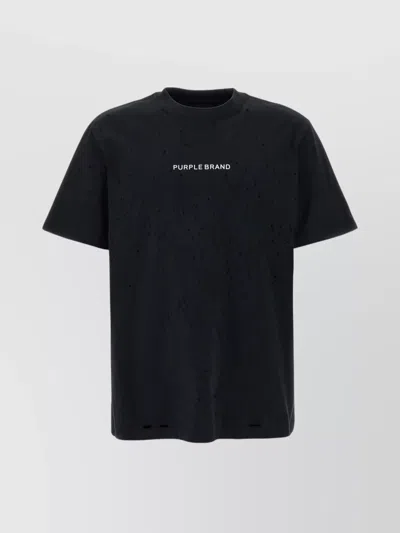 PURPLE 'SIGNATURE' CREW NECK T-SHIRT