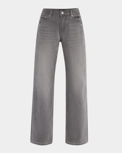 Purple Slim Straight Back Cutout Jeans In Gray