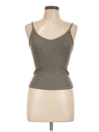 Pre-owned Purple Snow Tank Top Gray Strapless Neckline Tops