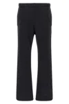 Purple Heavy Cotton Fleece Joggers In Black