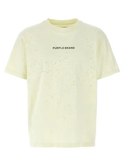 Purple 'trademark' T Shirt In Yellow