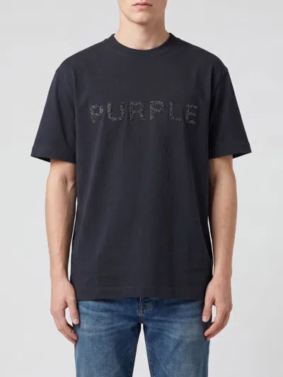 Purple T-shirt Men Color Black