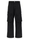 Purple Cargo Trousers With Wide Leg And Pockets