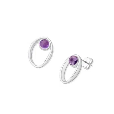 Purplee Store Women's Purple Sterling Silver Amethyst Earrings – Wedding & Bridesmaids Collection