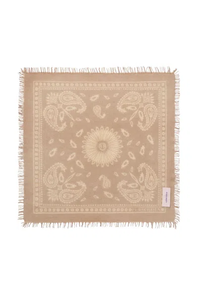 Purschoen Women's Maxi Bandana Scarf Grey-cream Natural