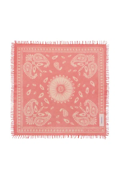 Purschoen Women's Pink Bandana Scarf Bubble Gum-white