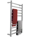 Pursonic 10-bar Stainless Steel Wall Mounted Electric Towel Warmer In Silver