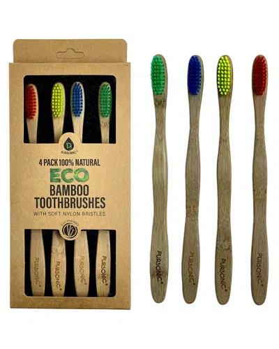 PURSONIC PURSONIC 100% NATURAL ECO BAMBOO TOOTHBRUSHES