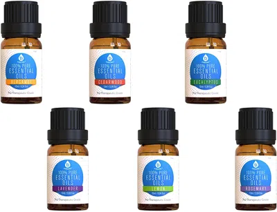 Pursonic 100% Pure Essential Aromatherapy Oils Gift Set-6 Pack, 10ml(bergamot, Cedarwood, Eucalyptus, Lavende In Animal Print