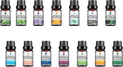Pursonic 100% Pure Essential Aromatherapy Oils Gift Set,10ml (14 Pack Blends) In Multi