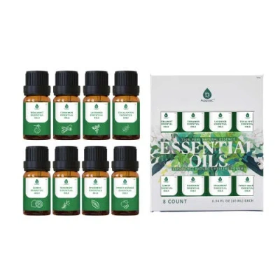 Pursonic 100% Pure Natural Essence Essential Oils Collection Aromatherapy At Its Finest! In Green