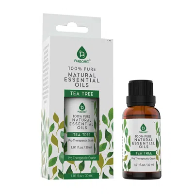 Pursonic 100% Pure Tea Tree Essential Oils,100% Natural & Pro Therapeutic Grade 1oz In Brown
