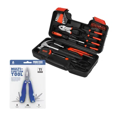 Pursonic 11-in-1 Multifunction Tool & Handy Solutions 39-piece Household Tool Kit Bundle - The Ultimate Diy &