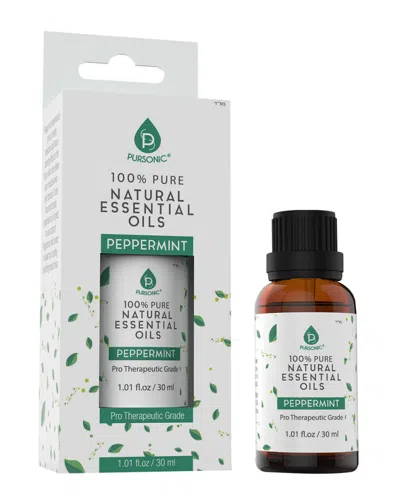 Pursonic 1oz 100% Pure Peppermint Natural Aromatherapy Essential Oil In Brown