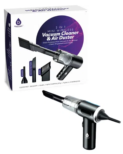 Pursonic 2-in-1 Mini Wireless Vacuum Cleaner & Air Duster In Black