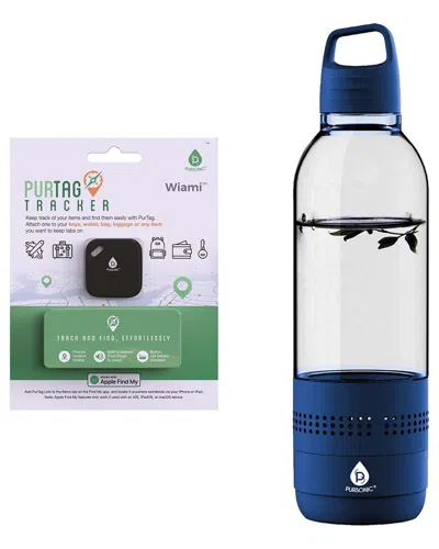 PURSONIC PURSONIC 2-IN-1 WATER BOTTLE SPEAKER & PURTAG TRACKER BUNDLE