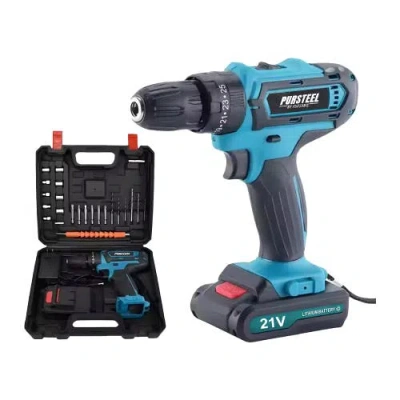 Pursonic 21v Cordless Drill 24 Piece Set In Multi