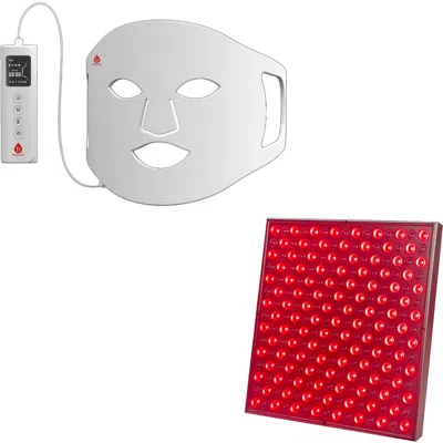 Pursonic 2-in-1 Red Light Therapy System Facial Led Mask & Full-body Panel In White