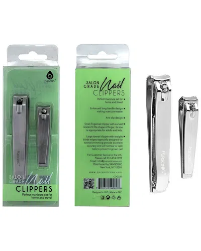 Pursonic 2pk Premium Nail Clipper Set In Silver