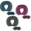 Pursonic 3 Memory Foam Travel Pillows With Sleep Masks By  In Multicolor