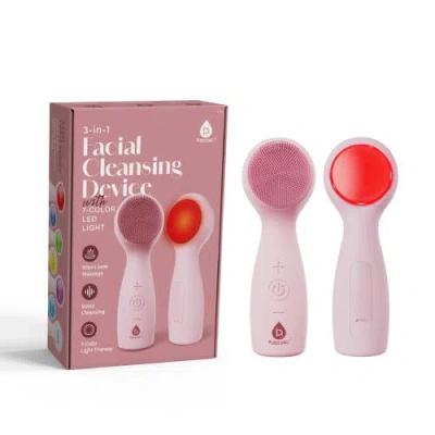 Pursonic 3-in-1 Sonic Facial Cleanser With Heated Jade & 7-color Led Light Therapy In Pink