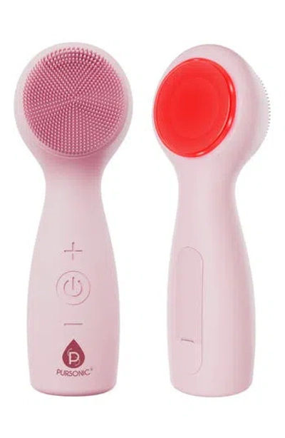 Pursonic 3-in-1 Sonic Facial Cleansing Device In Pink
