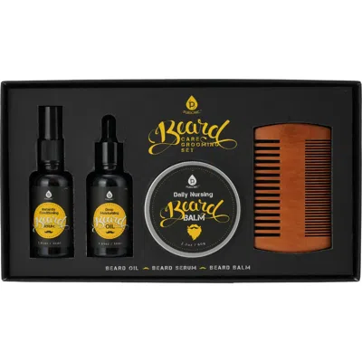 Pursonic 4-piece Beard Care Grooming Set In Transparent