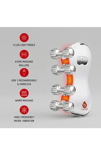 Pursonic 5-in-1 Led Light Therapy Skin Roller Massager In White