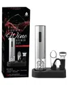 Pursonic 5-piece Electric Wine Opener Set In Black